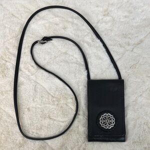 Brighton Black Crossbody Bag with Silver Accent